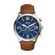 Flynn Chronograph Brown Leather Watch - BQ2125IE