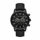 Emporio Armani Chronograph Black Silicone Backed Fabric Watch - AR11450