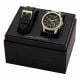 Armani Exchange Chronograph Black Leather Watch Gift Set - AX7133SET