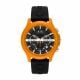 Armani Exchange Chronograph Black Silicone Watch - AX2438