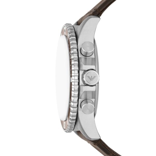 AR11486 Emporio Chronograph Armani Republic - Brown Watch Leather | Watch