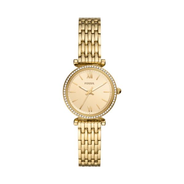 Fossil Women's Carlie Three-Hand, Gold-Tone Stainless Steel Watch - ES5309