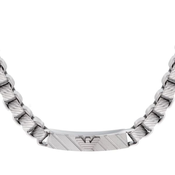 EMPORIO ARMANI Necklace Chain Black Silver Color Accessory for Men Japan  Used | eBay