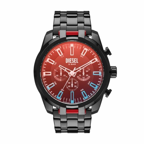 DZ4589 Black-Tone Split Stainless Republic Steel Diesel Chronograph Watch - Watch |