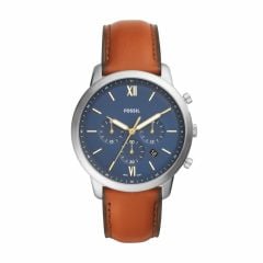 Fossil Men's Neutra Chrono Silver Round Leather Watch