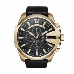 Diesel Men's Mega Chief Gold Round Leather Watch - DZ4344
