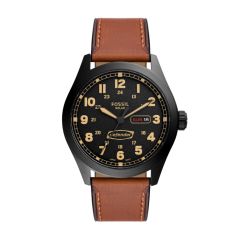 Fossil Men's Defender Solar-Powered Luggage Leather Watch - FS5978