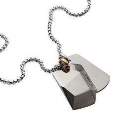 Diesel Men'S Stainless Steel Dog Tag Necklace - Dx1143040