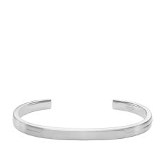 Fossil Men's All Stacked Up Stainless Steel Cuff Bracelet -  JF04558040
