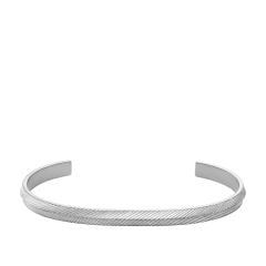 Fossil Men's Harlow Linear Texture Stainless Steel Cuff Bracelet -  JF04566040