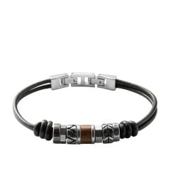 Fossil Men's Black Rondell Bracelet - JF81496040