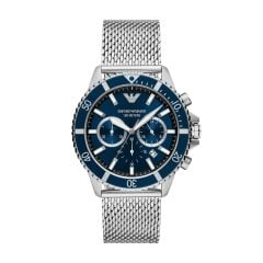 Emporio Armani Chronograph Stainless Steel Mesh Watch - AR11587