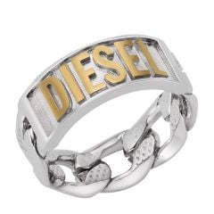 Diesel Men'S Two-Tone Stainless Steel Band Ring - Dx142093120