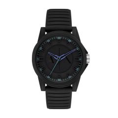 Armani Exchange Three-Hand Black Silicone Watch - AX2533