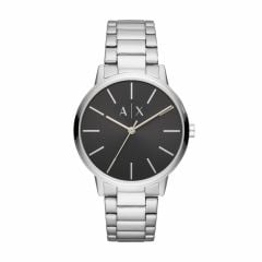 Armani Exchange Men's Cayde Silver Round Stainless Steel Watch - AX2700