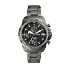 Fossil Men's Bronson Chronograph Smoke Stainless Steel Watch - FS5852