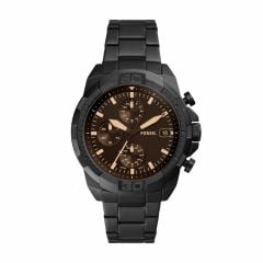 Fossil Men's Bronson Chronograph Black Stainless Steel Watch - FS5851