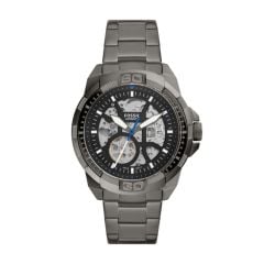 Fossil Men's Bronson Automatic Smoke Stainless Steel Watch - ME3218