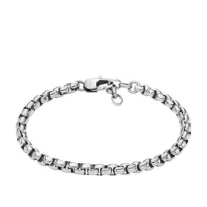 Fossil Men's All Stacked Up Stainless Steel Chain Bracelet -  JF04562040