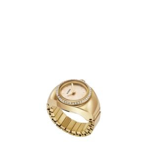 Fossil Women's Watch Ring Two-Hand, Gold-Tone Stainless Steel Watch - ES5319